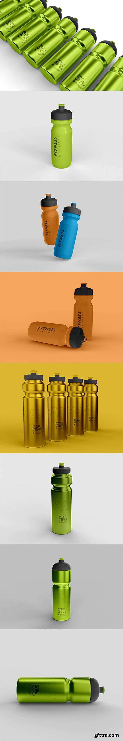 Sport water bottle mockup