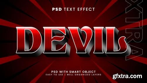 Devil blood editable text effect with horror and scary text style psd