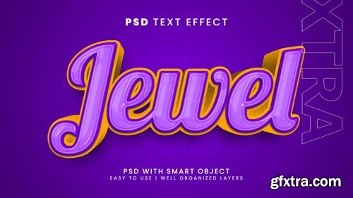 Jewelry editable text effect with luxury and gem text style psd