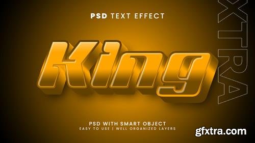 King golden editable text effect with luxury and elegant text style psd