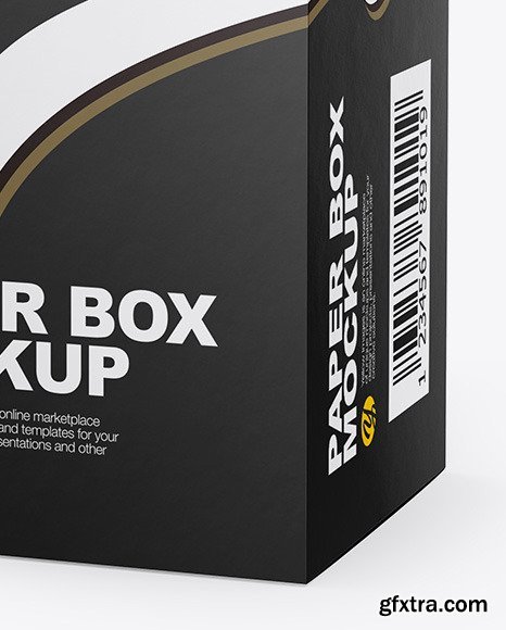 Paper Box Mockup - Half Side View 49950