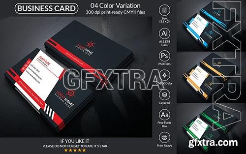 Business Card With Vector & PSD Corporate Identity o97970