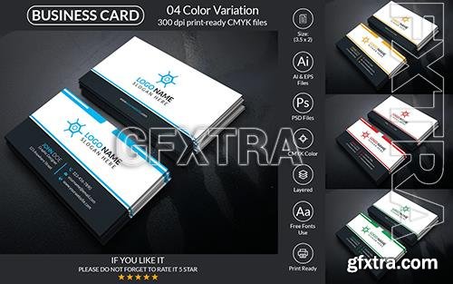 Corporate Business Card Design With Vector And PSD Format Corporate Identity o175708