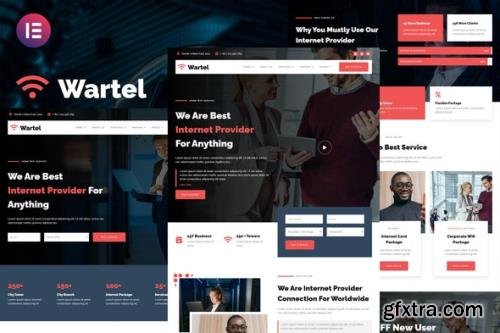 ThemeForest - Wartel v1.0.0 - Home Wifi & Internet Provider Services Elementor Template Kit - 35427692