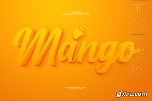 Mango editable 3d psd premium text effect