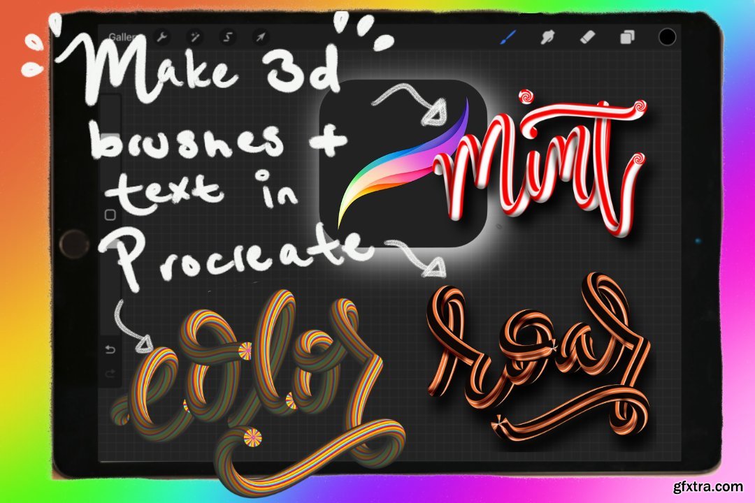 how-to-make-3d-brushes-text-in-procreate-multidimensional-calligraphy-gfxtra