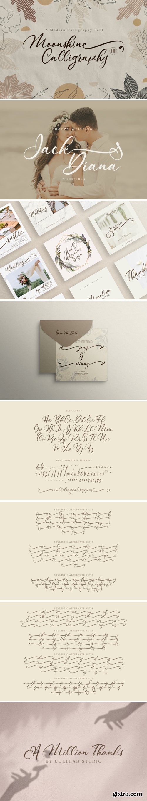 Moonshine Calligraphy Font