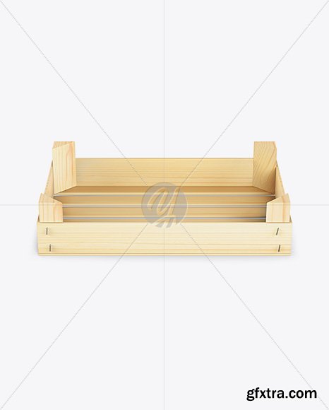 Empty Wooden Crate Mockup 30891