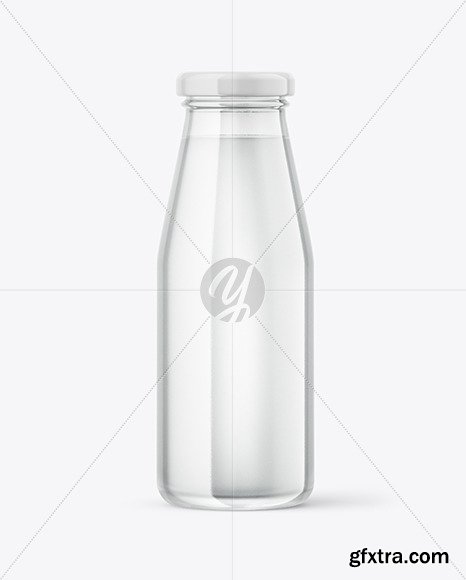 Clear Glass Water Bottle Mockup 88377