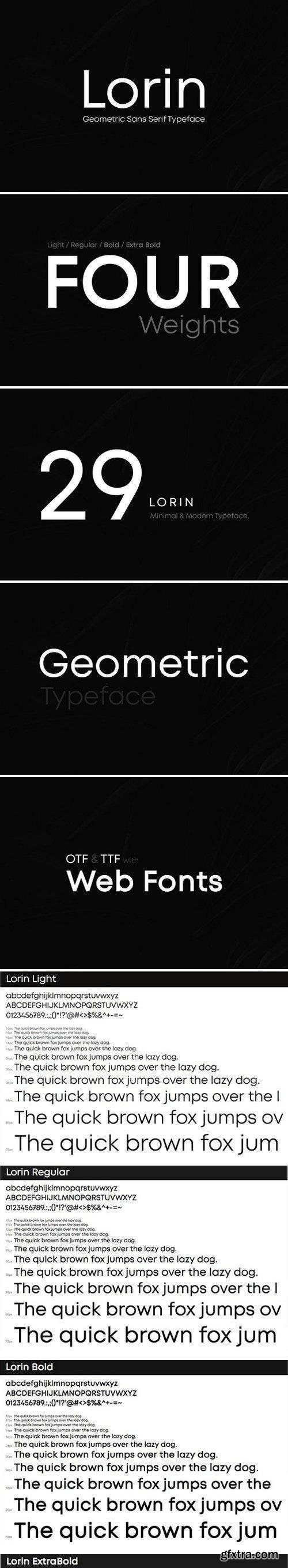 LORIN - Geometric Typeface + WebFont 2428229