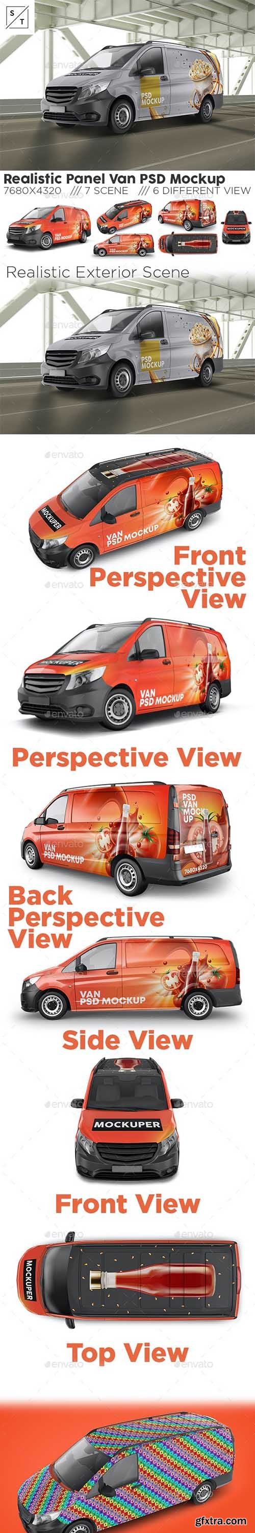 GraphicRiver - Realistic Panel Van PSD Mockup 24203858