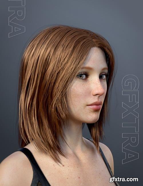 dForce Casual Hair for Genesis 8 and 8 1 Females