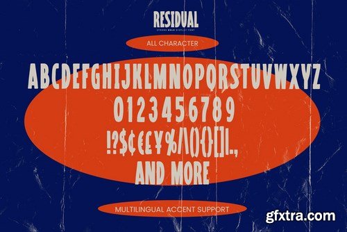 RESIDUAL - Strong Bold Display Font