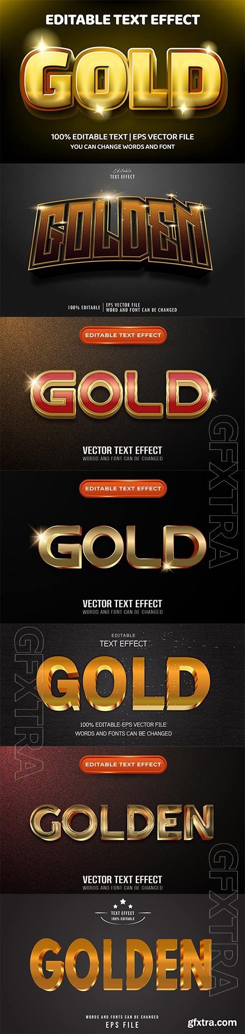 Gold editable text effect