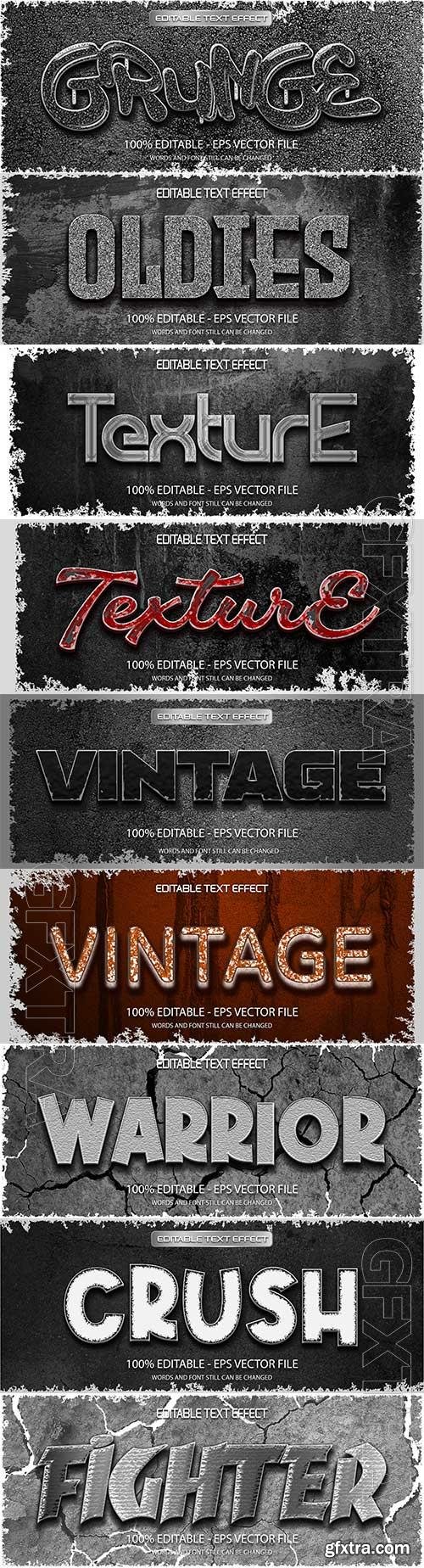 Vintage text effect vector background