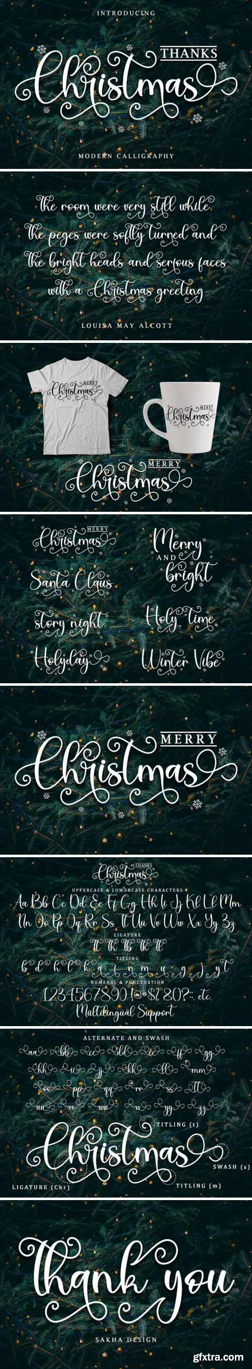 Thanks Christmas Font