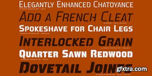 Aspire Narrow SmallCaps Font Family - 6 Fonts