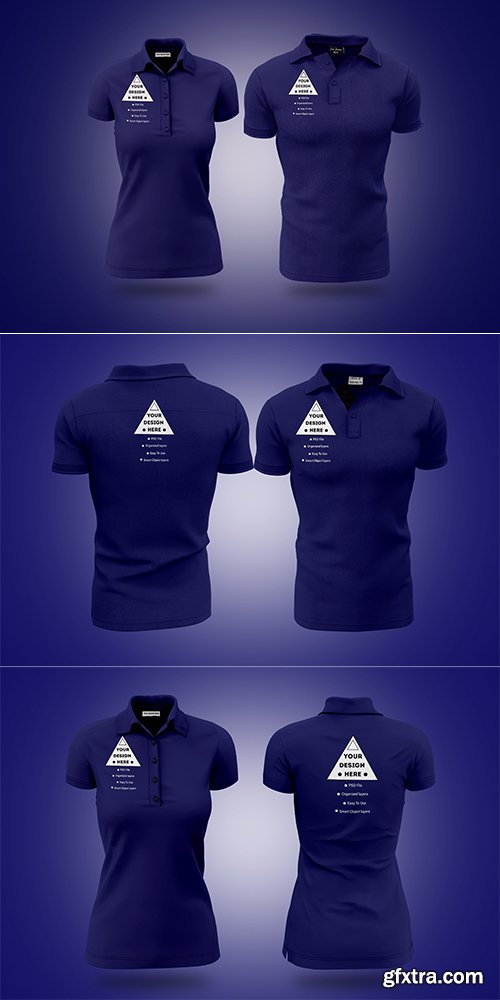 Polo shirt 3d realistic mockup