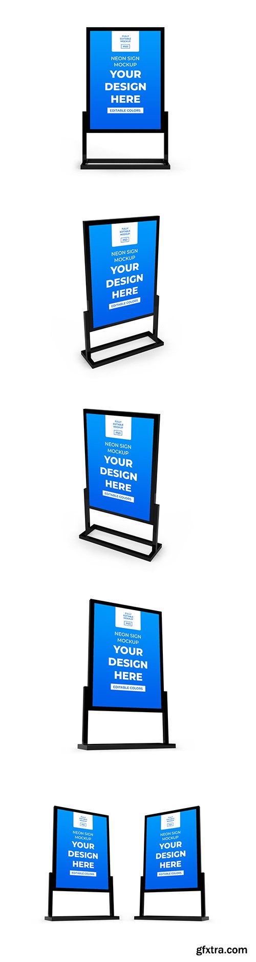 Neon sign box mockup