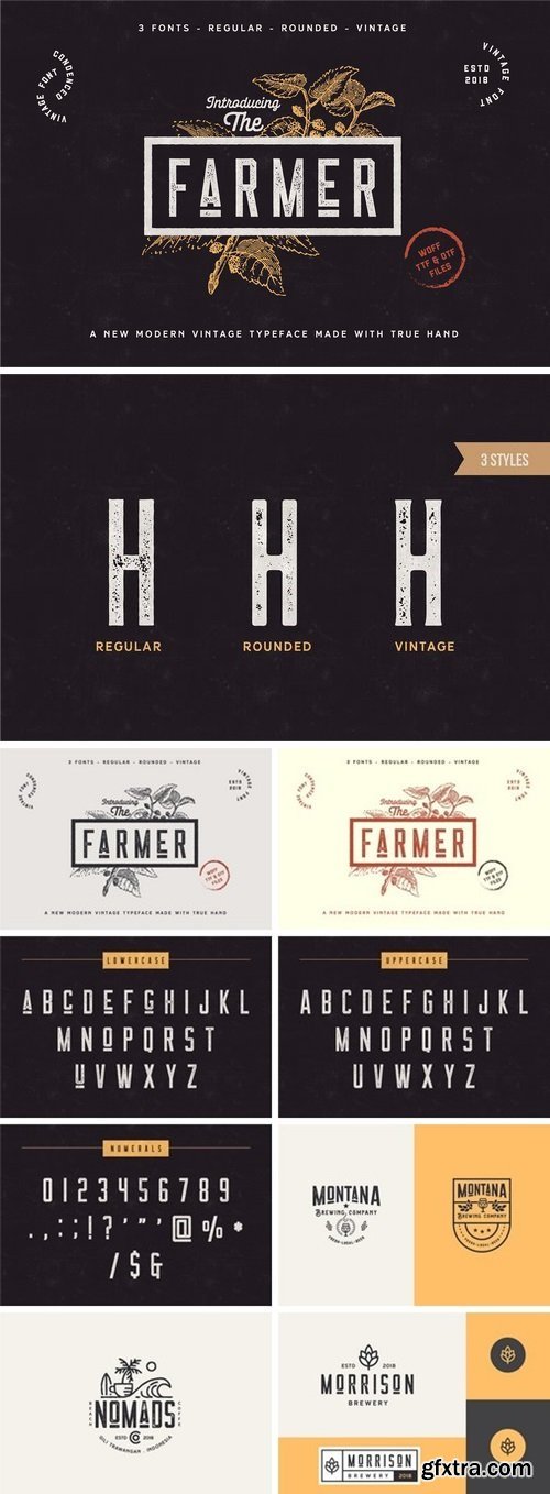 The Farmer Font - Condensed Typeface 2830735