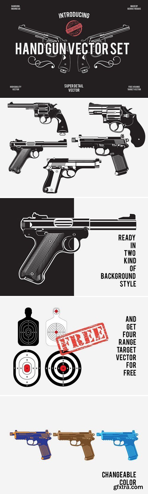 HAND GUN VECTOR SET 2185698