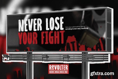 Revolter - Unique Rough Brush Font