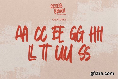 Recess Brush - Rough Display Brush Font