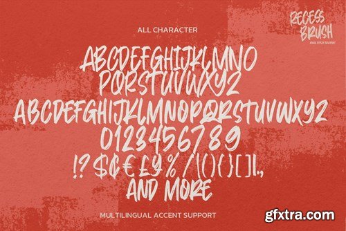 Recess Brush - Rough Display Brush Font