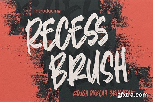 Recess Brush - Rough Display Brush Font