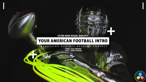 Videohive - Your American Football Intro - Football Promo DaVinci Resolve - 35490987 - 35490987