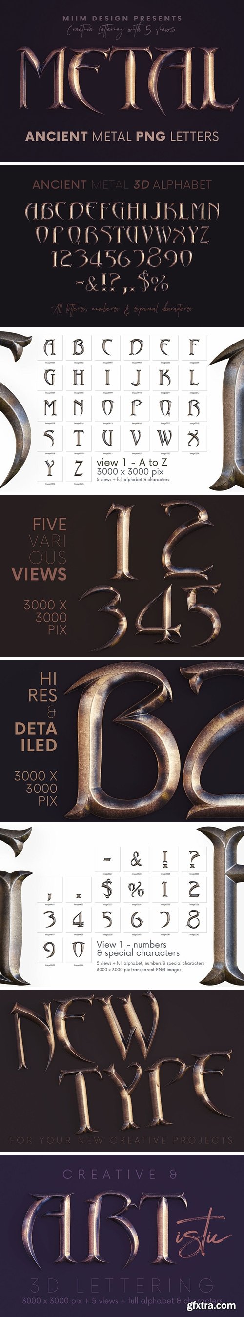 Ancient Metal - 3D Lettering