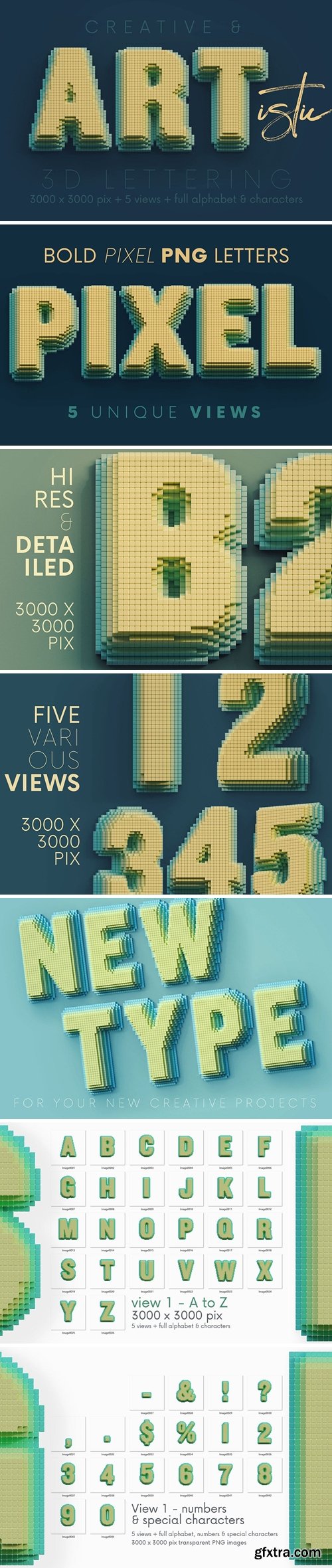 Bold Pixel - 3D Lettering