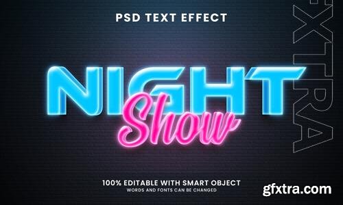 Neon text effect template