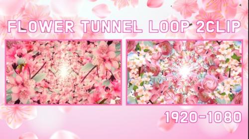 Videohive - Flower Tunnel 2 Clip Loop Background - 35360193 - 35360193