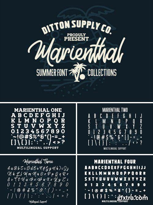 Marienthal Font Bundle + Extras