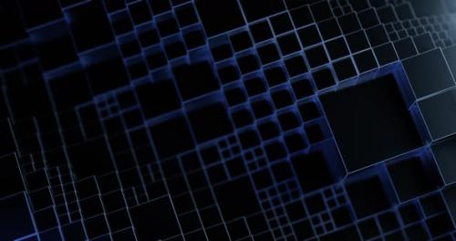 Videohive - Elegant Black And Dark Blue Cubes - 35465523 - 35465523