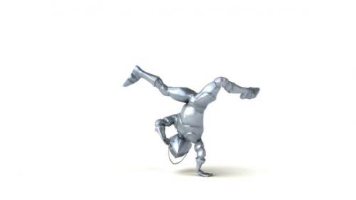 Videohive - Fun 3D cartoon knight doing breakdance - 35465681 - 35465681