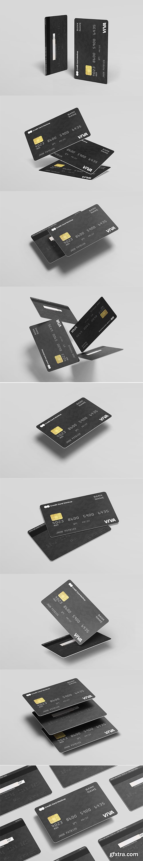 Clean modern credit card mockup