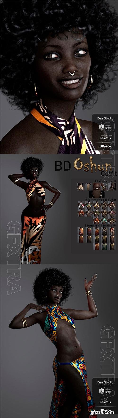 BD Oshun And Her Outfit For Genesis 8 Female