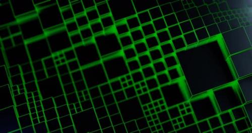 Videohive - Elegant Black And Green Cubes - 35423582 - 35423582