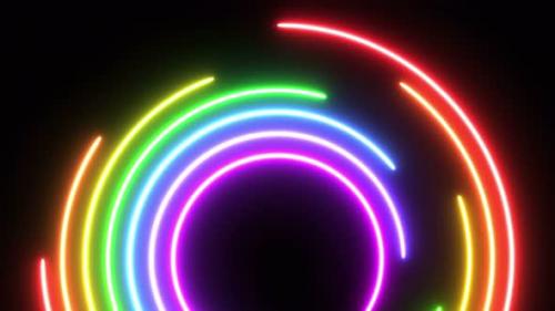 Videohive - 4k Neon Rainbow - 35425628 - 35425628