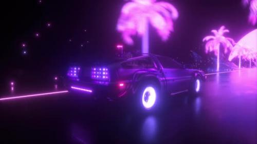 Videohive - Futuristic Cyber Punk Car Background - 35425815 - 35425815