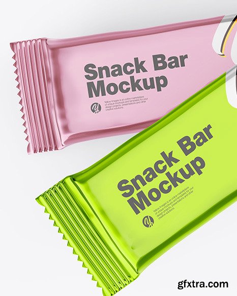 Two Mate Metallic Snack Bars Mockup 83514