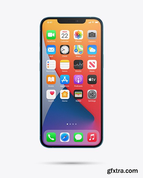 Apple iPhone 12 Pro Max Pacific Blue Mockup 84355