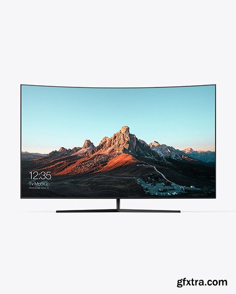 Curved Tv Mockup 85200