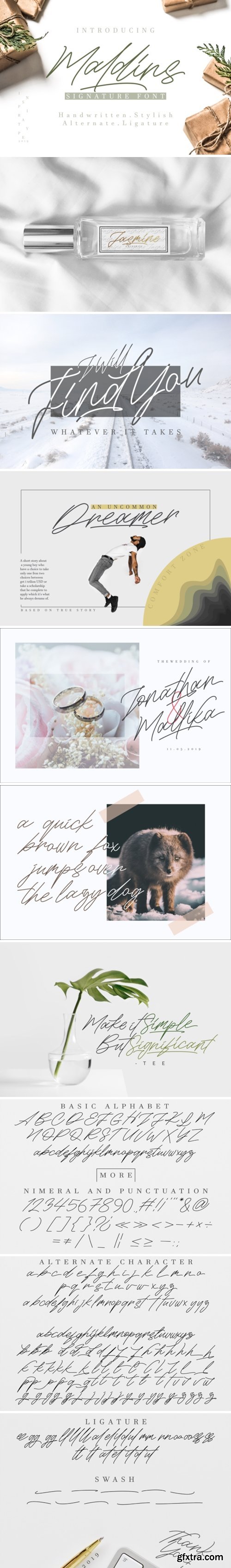 Maldins - Stylish Signature Font 3885328