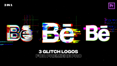 Videohive - Glitch Logos For Premiere Pro | 3 in 1 - 35551036 - 35551036