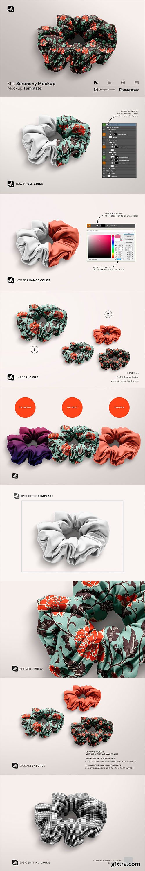 CreativeMarket - Silk Scrunchy Mockup 5046694