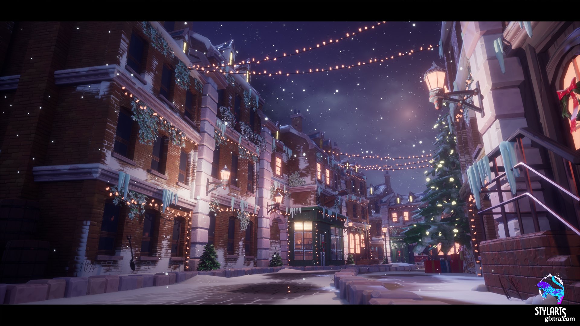 Unreal Engine Stylized Christmas Town » GFxtra