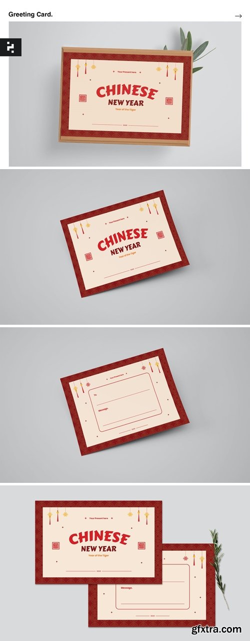 Chinese New Year Greeting Card Template